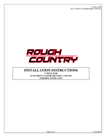 Installation Manual